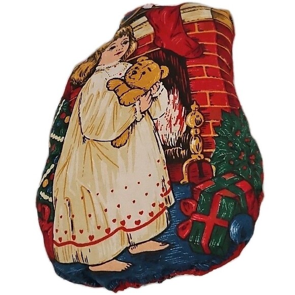 Set Of 3 Handmade Christmas Quilted Stuffed Ornaments Vintage Dog Snowman Teddy - Picture 7 of 8